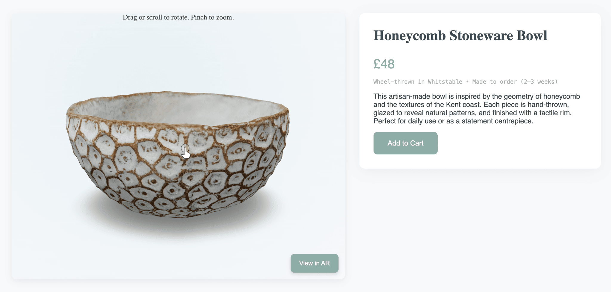 Product 3D capture showing detailed photogrammetry process